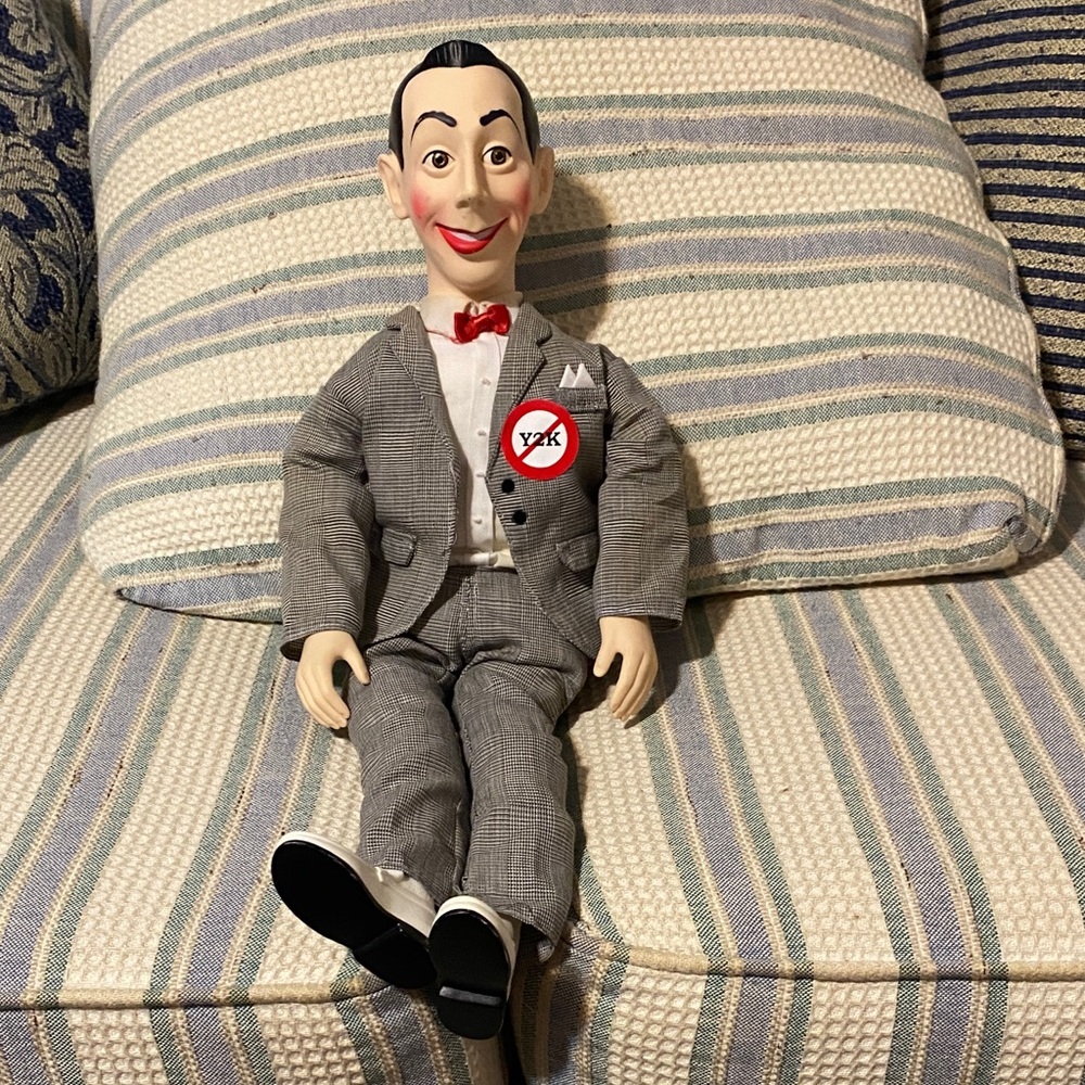 Vintage Style Y2K Doll with Red Bow Tie